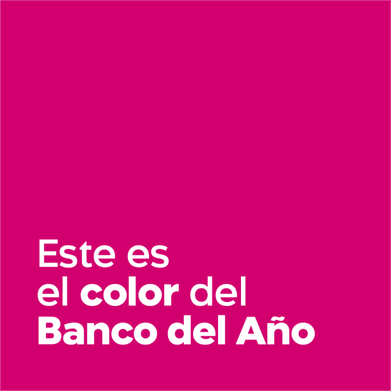 BancoGuayaquil's tweet photo. Lo ves y sabes de qué Banco es

El Banco del año es Magenta