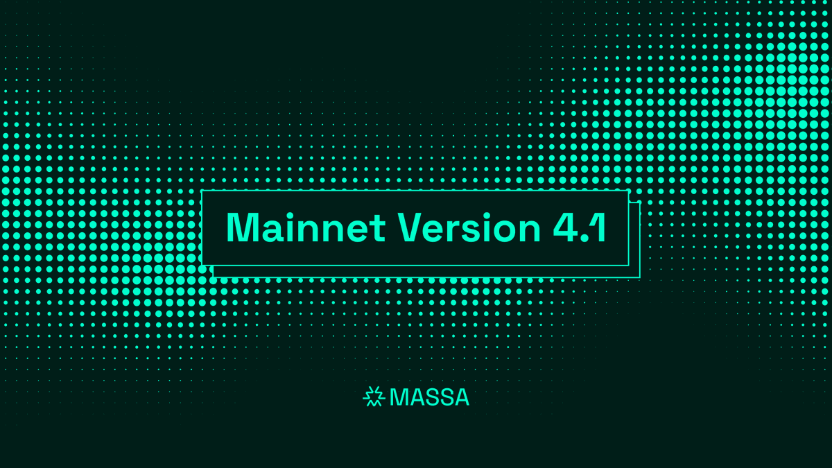 ⚙️Massa Mainnet 4.1 is live

We just released MAIN.4.1, a new mainnet update focused on node-level optimizations identified after the October mainnet crash.

The most critical fixes were already included in MAIN.4.0, but several important improvements were still pending. MAIN.4.1