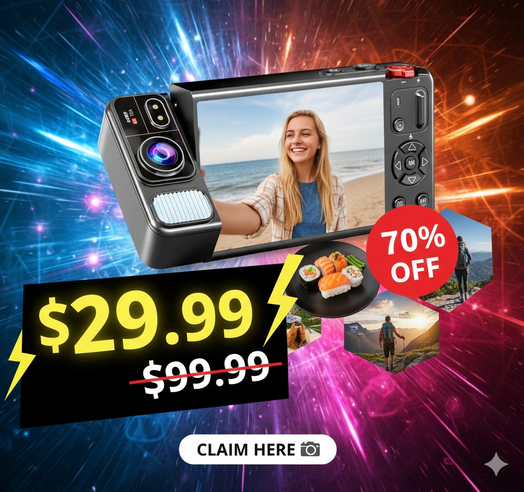 closetsamples's tweet image. 📸 You can snag the ZEOUPT 4K 64MP Digital Camera for just $29.99 (regularly $99.99) 😱 That’s a massive 70% off when you stack the savings with 50% off code PO484CWG plus an extra 40% off deal.

(ad) CLAIM HERE → sovrn.co/wxfy5tl

#CameraDeal #TechDeals #GadgetFinds
