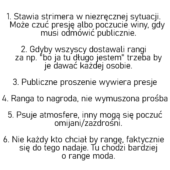 Nie wiem kto musi to usłyszeć.
Ale nie upominaj sie o VIP/Moda ani żadną inną range.
Inaczej jest o tym żartować, a inaczej jest wywierać dziwną presje.
(screen bo za dużo sie napisałam :v)