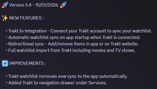 🚀CINEMA HQ UPDATE - V5.4🚀

📢TRAKT Integration Update!!

🌐Website : https:// cinemahq. app (remove spaces)
🌐Digilink Code : 668549
🌐Applinked Code : 144
🌐Downloader Code : 764496
🌐Discord : discord.com/invite/NNxnW3U…
🌐Github : github.com/Inside4ndroid/…

💕💕LIKE &amp; REPOST💕💕