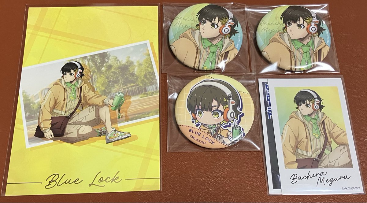 譲渡】 ブルーロック まねきねこ 第4弾 缶バッジ フォトカード ポスト