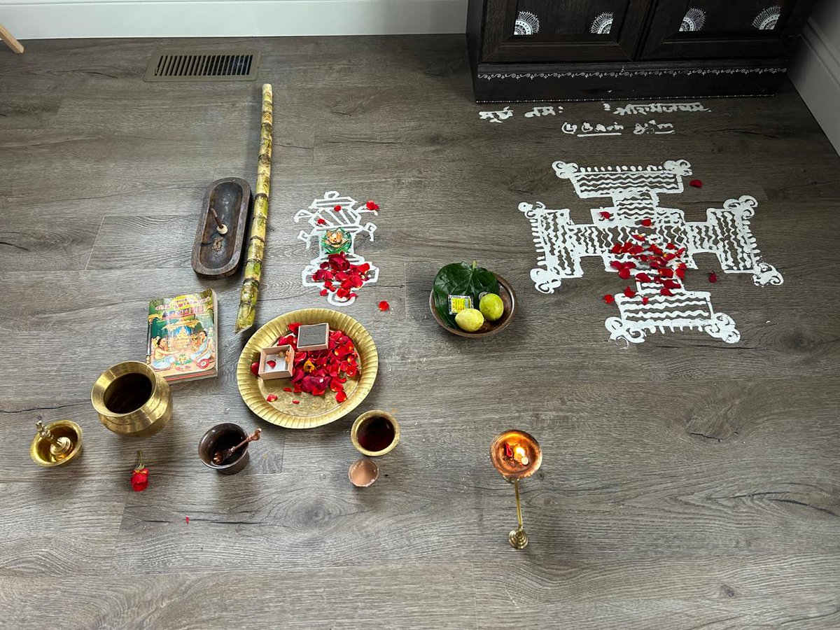 VedaGhosham's tweet photo. 🌾Makara Sankranti anushtana and 🌞Surya pooja as taught by Veda Ghosham 🚩 performed by our shishyas🧘🏼

#shastras #RealSantanaDharma #Anushtanam #VedaGhosham #VedicBharat https://t.co/VZHvW36OEr