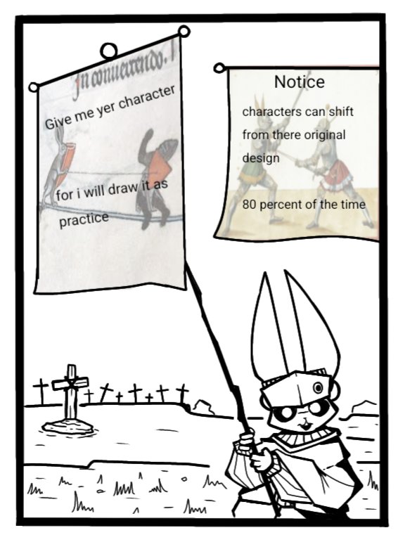 HelloAbyssal's tweet image. Doing practice stuff again
Give me your character for I will draw it

Like last time I will close off comments after a while so it's a manageable amount to deal with