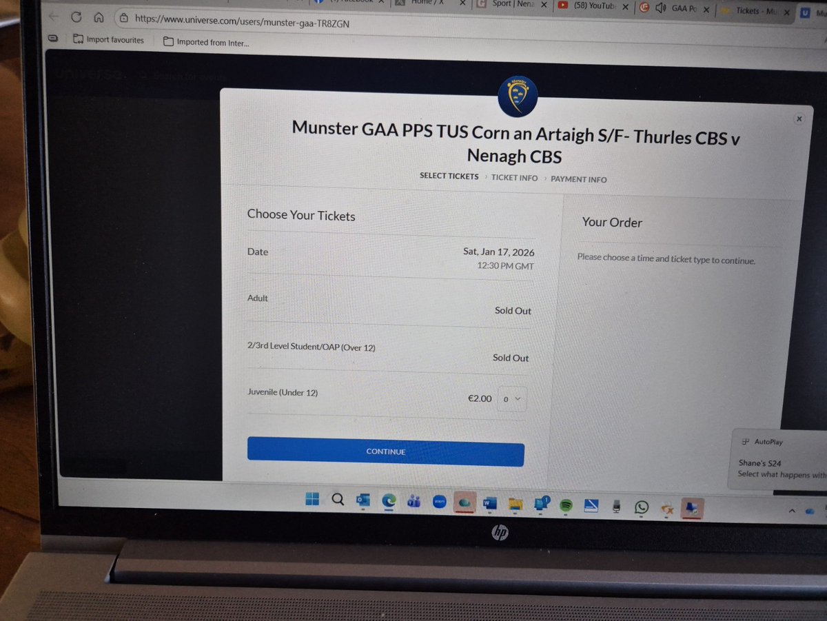 BrophShane's tweet image. I fear major problems in Templederry on Saturday with the huge interest in this Harty Cup semi-final between Nenagh CBS and Thurles CBS, and a limited capacity of around 2,000 set with only juvenile tickets left.
Could a late call be made to toss for Semple Stadium or Nenagh