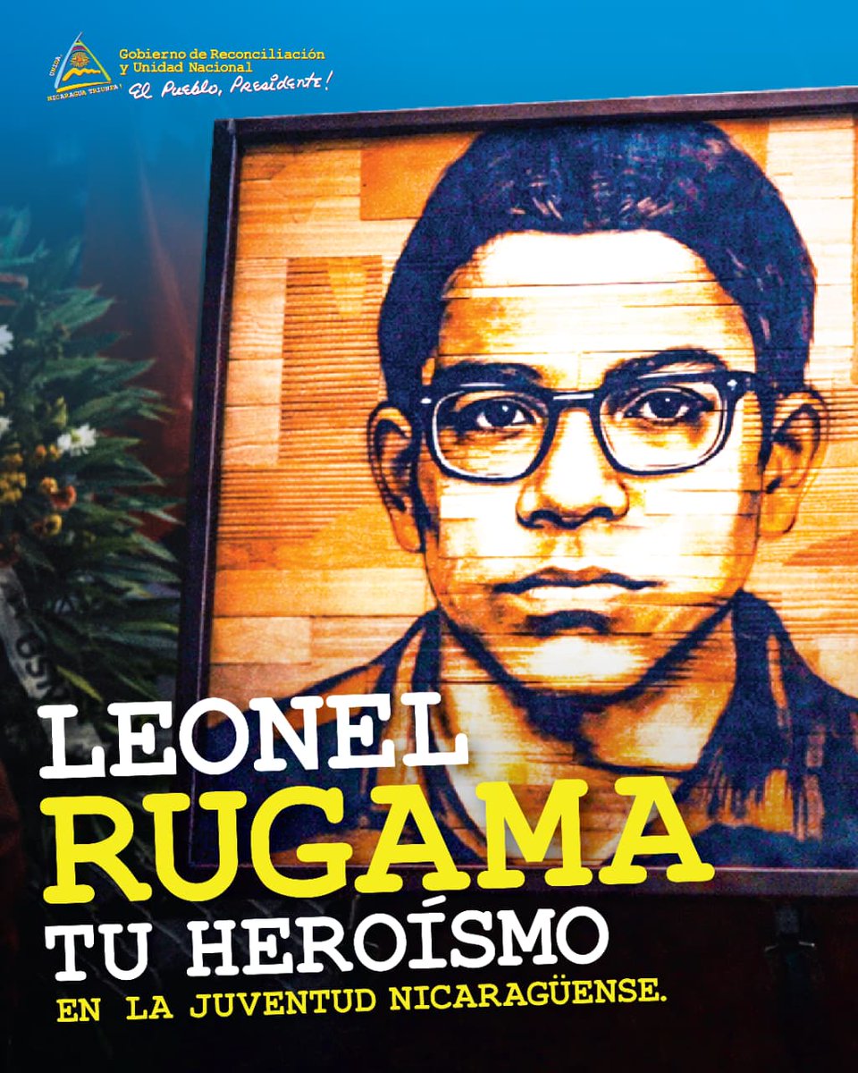 Leonel vive en cada joven que lucha, que sueña y que defiende los ideales del Frente Sandinista de Liberación Nacional. Su ejemplo nos llama a no claudicar, a servir al pueblo con amor, conciencia y lealtad.
¡Leonel Rugama vive, la lucha sigue!
¡Que se Rinda, Tu Madre!
#PLOMO19