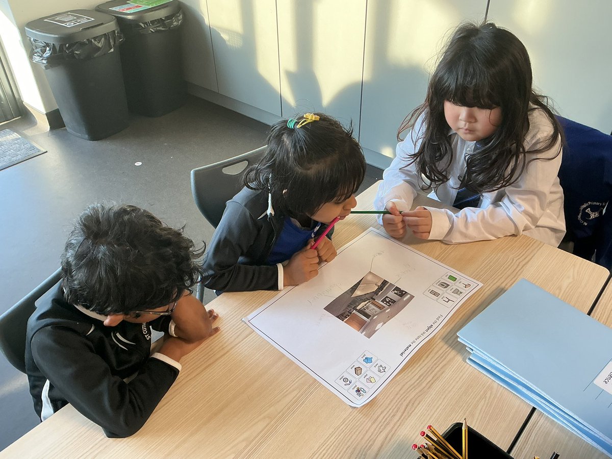 StCuthbertsPri's tweet photo. Year 1 have been working hard in science, identifying the materials of various objects around our room! π§±π₯½ We worked together to spot these materials and listed them in our books. β
#StCuthbertsScience https://t.co/RcCXrScI3p