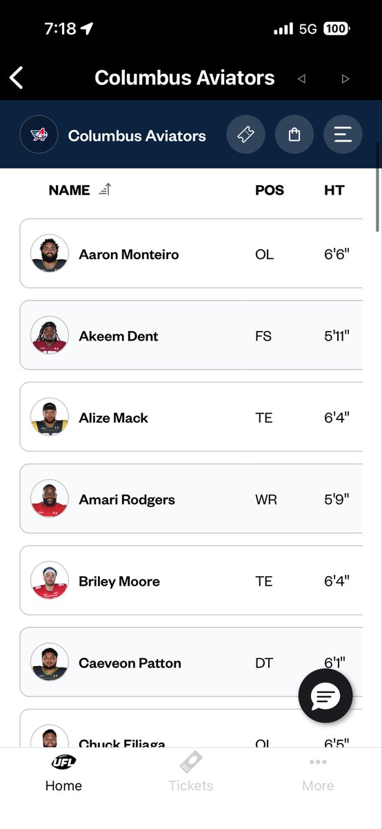 CbusAviatorsUFL's tweet photo. Here are some players on the Columbus Aviators (UFL app)! These guys were chosen in the draft, my next post will include 2 more screenshots that fills the roster for now, Not officially official roster but I good idea for your 2026 aviators! https://t.co/snfF3uzwcq