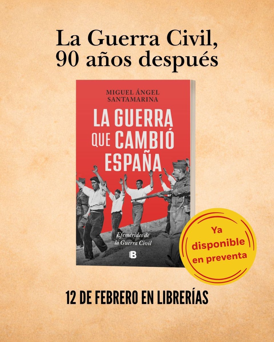 Pues seguimos con la serie Efemérides de la historia en Ediciones B (<a href="/penguinlibros/">Penguin España 🐧📚</a>) 
El 12 de febrero sale a la venta mi nuevo libro, "La guerra que cambió España". 
👉Preventa: amazon.es/dp/8466683631