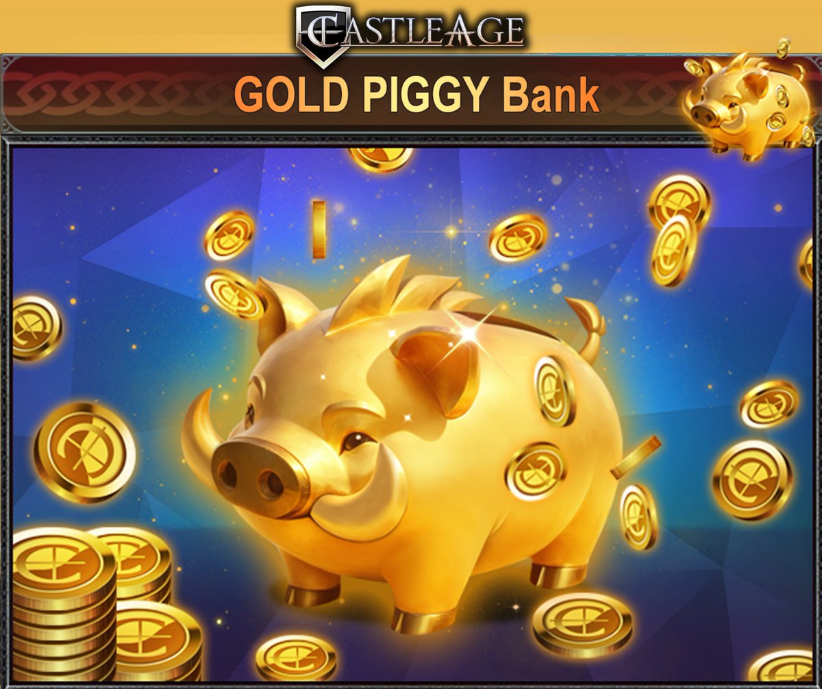 CastleAgeGame's tweet photo. 𝗚𝗼𝗹𝗱𝗲𝗻 𝗣𝗶𝗴𝗴𝘆 𝗕𝗮𝗻𝗸
𝘓𝘪𝘮𝘪𝘵𝘦𝘥 𝘛𝘪𝘮𝘦: Jan. 16th to Jan. 18th PST

#CastleAge https://t.co/gQfpWJTSMO