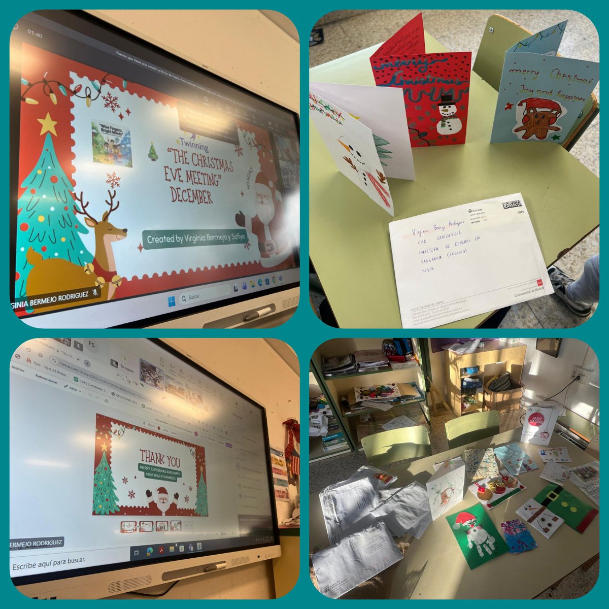 ✨🎄 eTwinkleTales at Christmas 
We have successfully finished our eTwinning project and celebrated it by receiving beautiful Christmas cards from different countries.
Thanks to our partner @Ceipmorana  ❤️📚✍️
youtube.com/watch?v=ty_58W…
#eTwinning #eTwinkleTalesAtChristmas