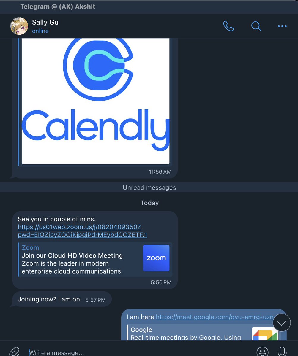 OstwalAk's tweet photo. Beware, even the old contacts could be compromised 
@BigFoxKo 's TG is hacked and the hacker is sending fake zoom call link as a meeting https://t.co/mVE59WoCyN
