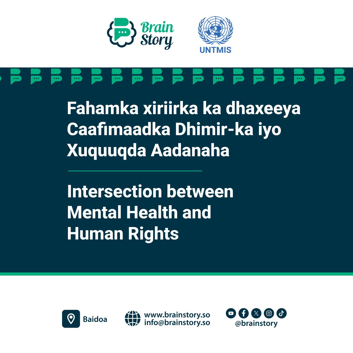 brainstory24's tweet photo. We officially launched Day 1 of our Mental Health &amp; Human Rights training in Baidoa today.
A step toward stronger awareness, dignity, and rights-based mental health practice.

#MentalHealth #HumanRights #BrainStory https://t.co/PuxEts3nZT