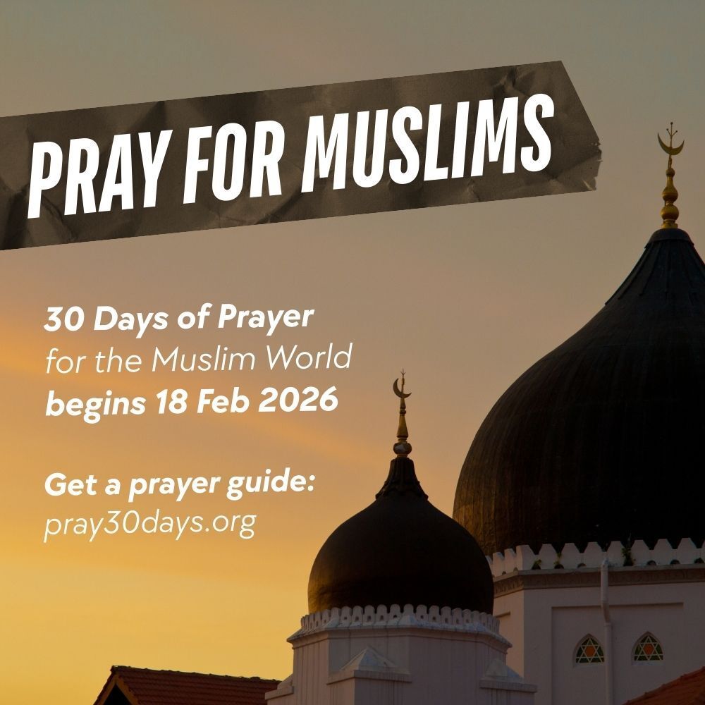 30 Days starts Feb 18th -- that's just 4 weeks away! Get a prayer guide and join us. pray30days.org #pray4muslims