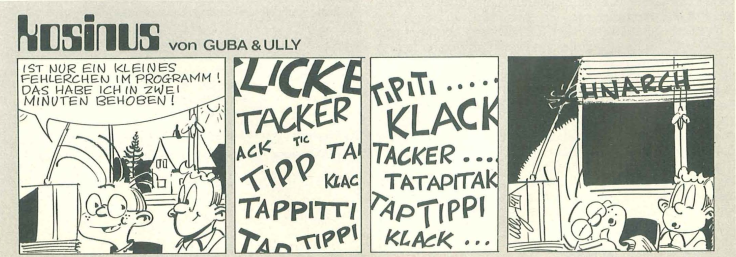 Retrojournal_de's tweet photo. 🌙Gute Nacht, meine Lieben …
„Ist nur ein kleines Verrechnen im Programm!
Das habe ich in zwei Minuten behoben!“
KLICK – TACKER – TIPPI – KLACK
… FINARCH.😄
#Kosinus #RetroComic #GuteNacht #RetroComputing https://t.co/Dp36iLyl2R