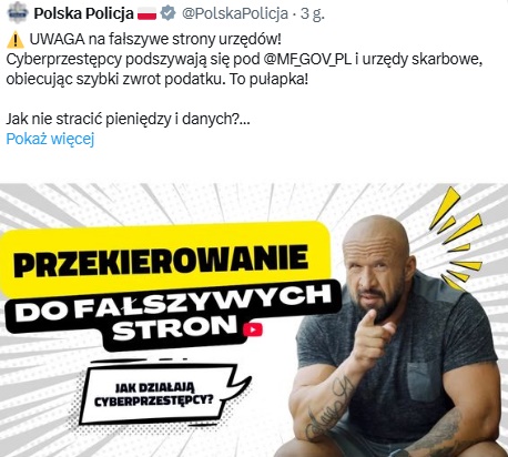 Twarz kampanii policyjnej dziś wszystko nam wyjaśnia o jej stanie 🤷‍♂️