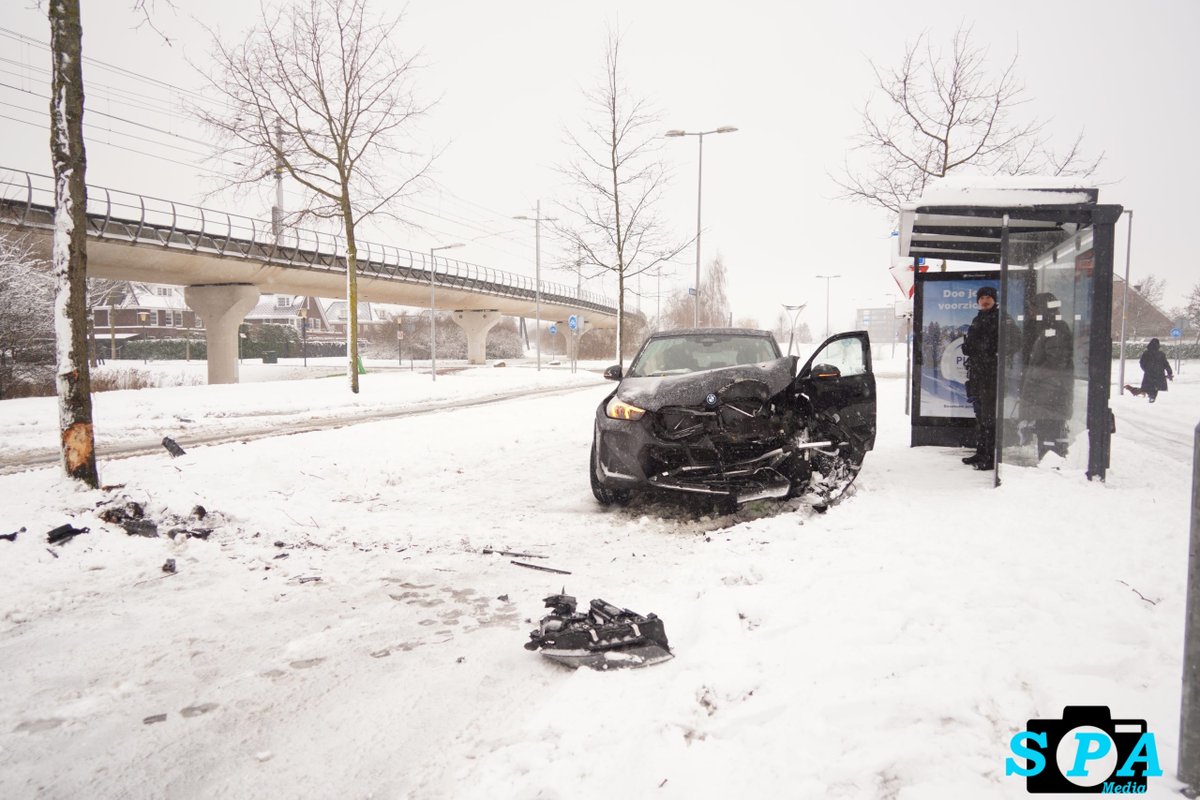 Flinke schade na botsing tegen boom in Zoetermeer