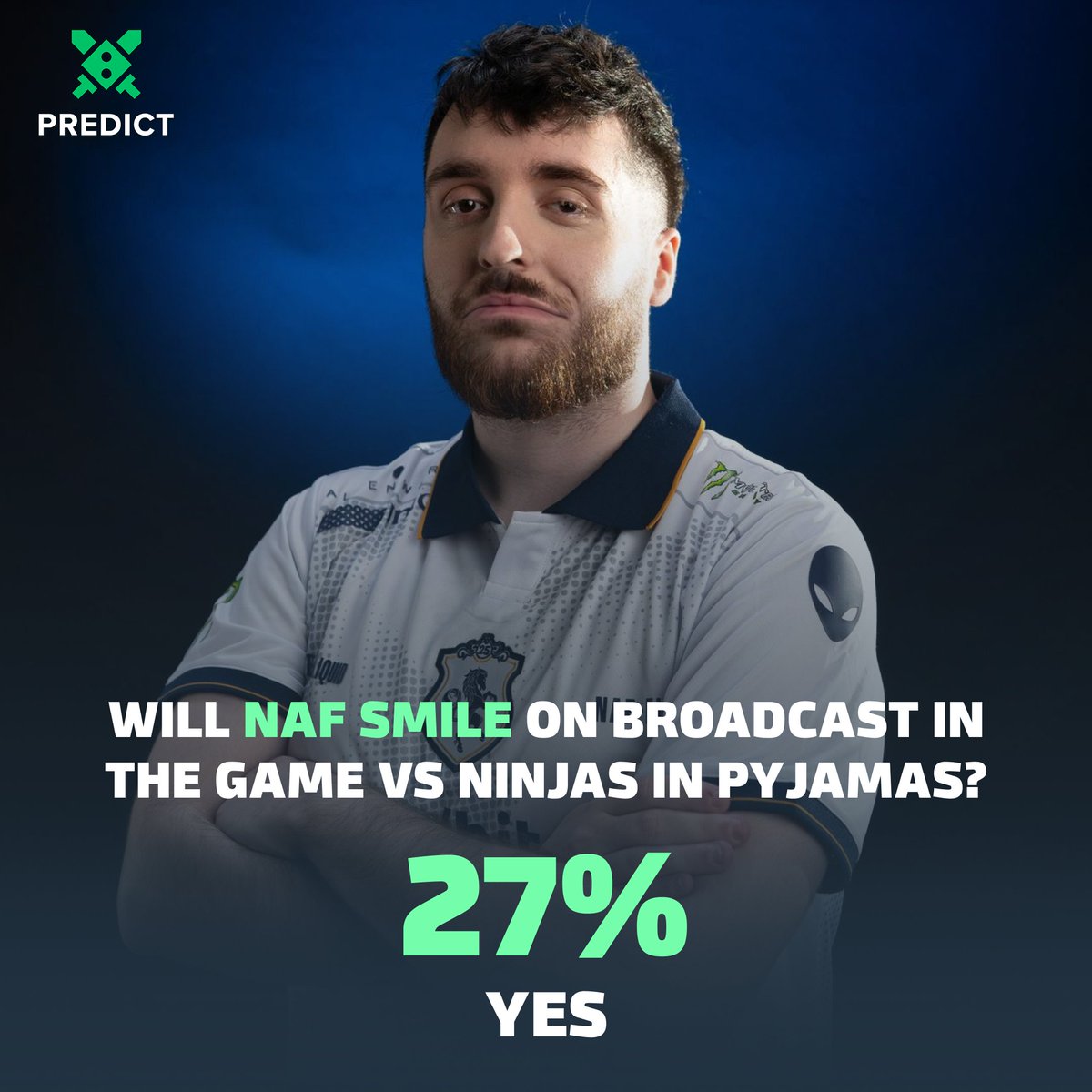 Will 'NAF' smile on broadcast vs NIP? 🙂

Team Liquid open their BLAST Bounty campaign vs Ninjas in Pyjamas - tense moments guaranteed… but will he crack a smile?
 
Predict now 👉 duel.bz/SmileNAF

#BLASTBounty #TeamLiquid