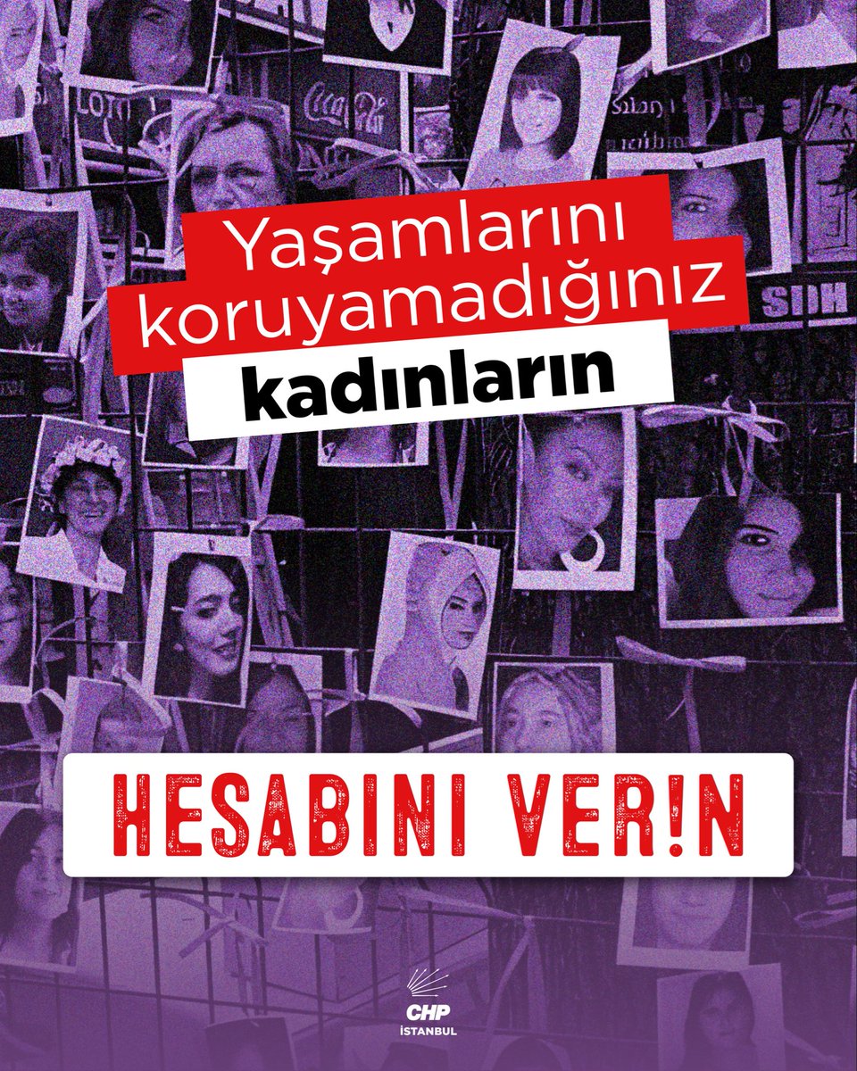 Yaşamlarını koruyamadığınız kadınların hesabını verin
#HesabınıVerin !
