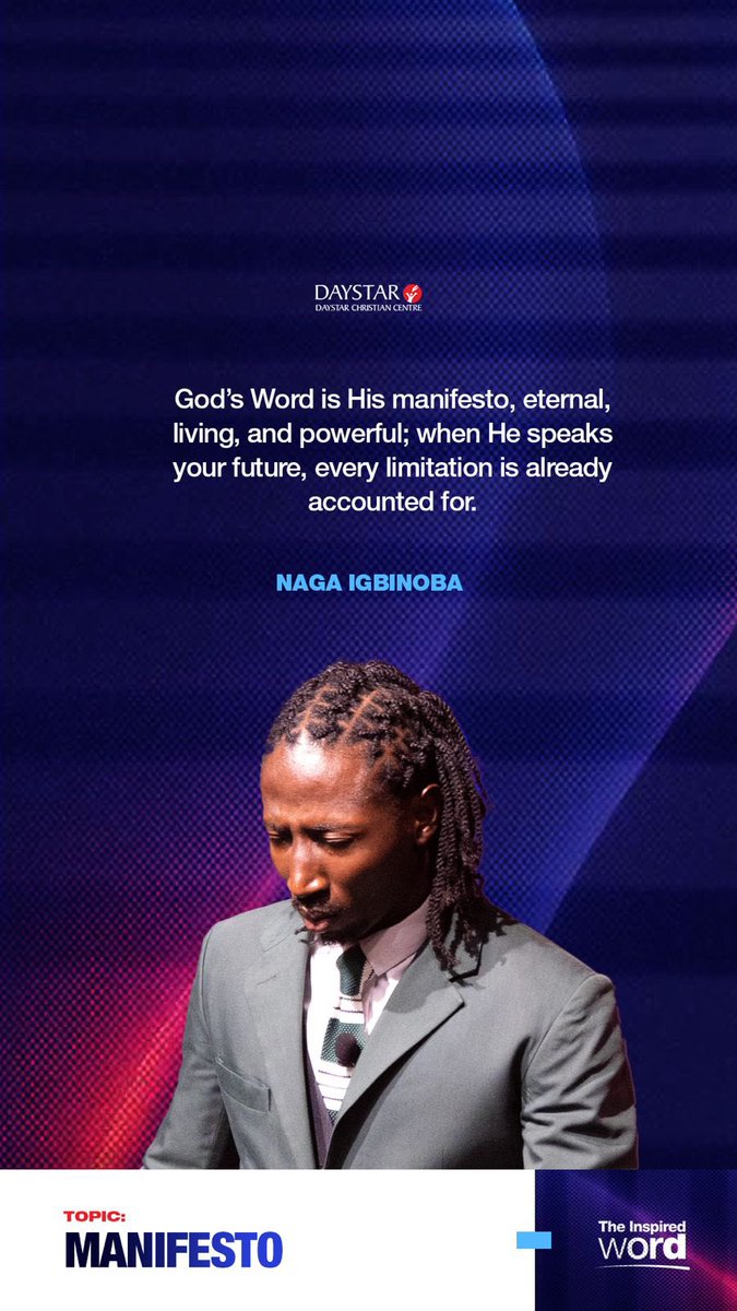 DaystarNG's tweet photo. When God says a thing, we are assured that it will come to pass because His words are life giving. 

When God gave you that word, He accounted for all the limitations before they happened so trust. 

Missed this sermon ? Catch up now on our YouTube channel- link in bio 

#daystarchristiancentre #raisingrolemodels #midweekrecharge #theinspiredword