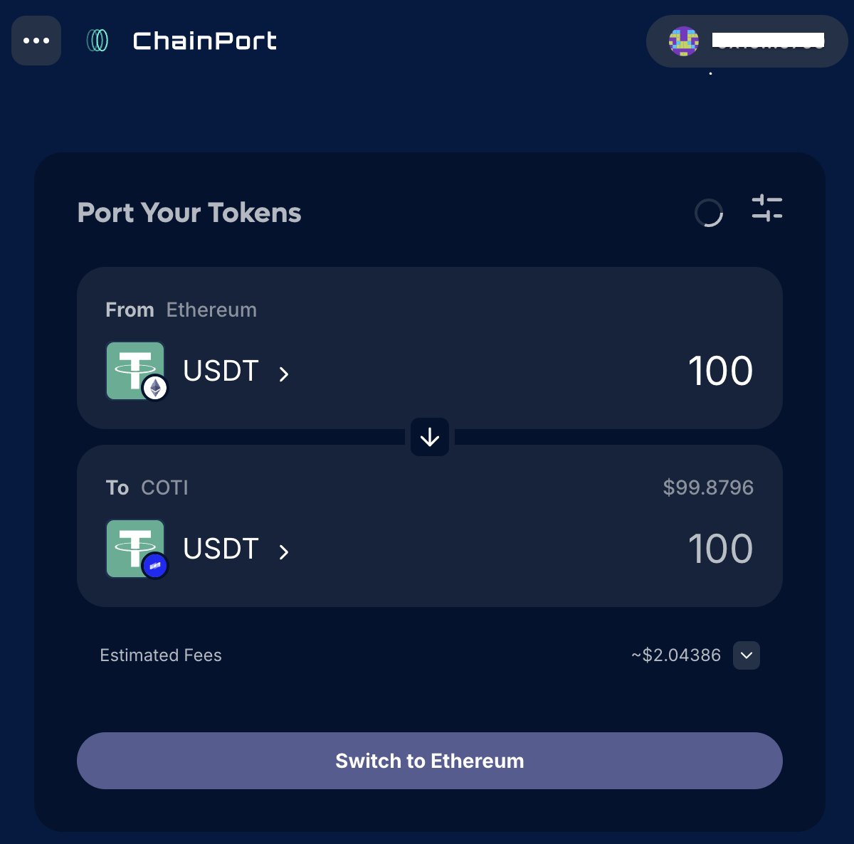 ADA & $USDT are now bridgeable to COTI 🌉 Bridge $USDT from 9+ chains via  @chain_port: → Cardano → Ethereum → BNB Chain → Arbitrum → Base → Polygon  More chains. More