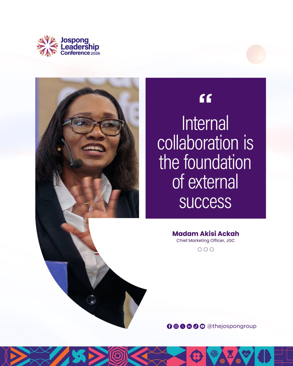 thejospongroup's tweet image. Jospong Leadership Conference 2026

Quotes from Madam Akisi Ackah

#JLC2026 #BuildingTomorrowsLeadersToday