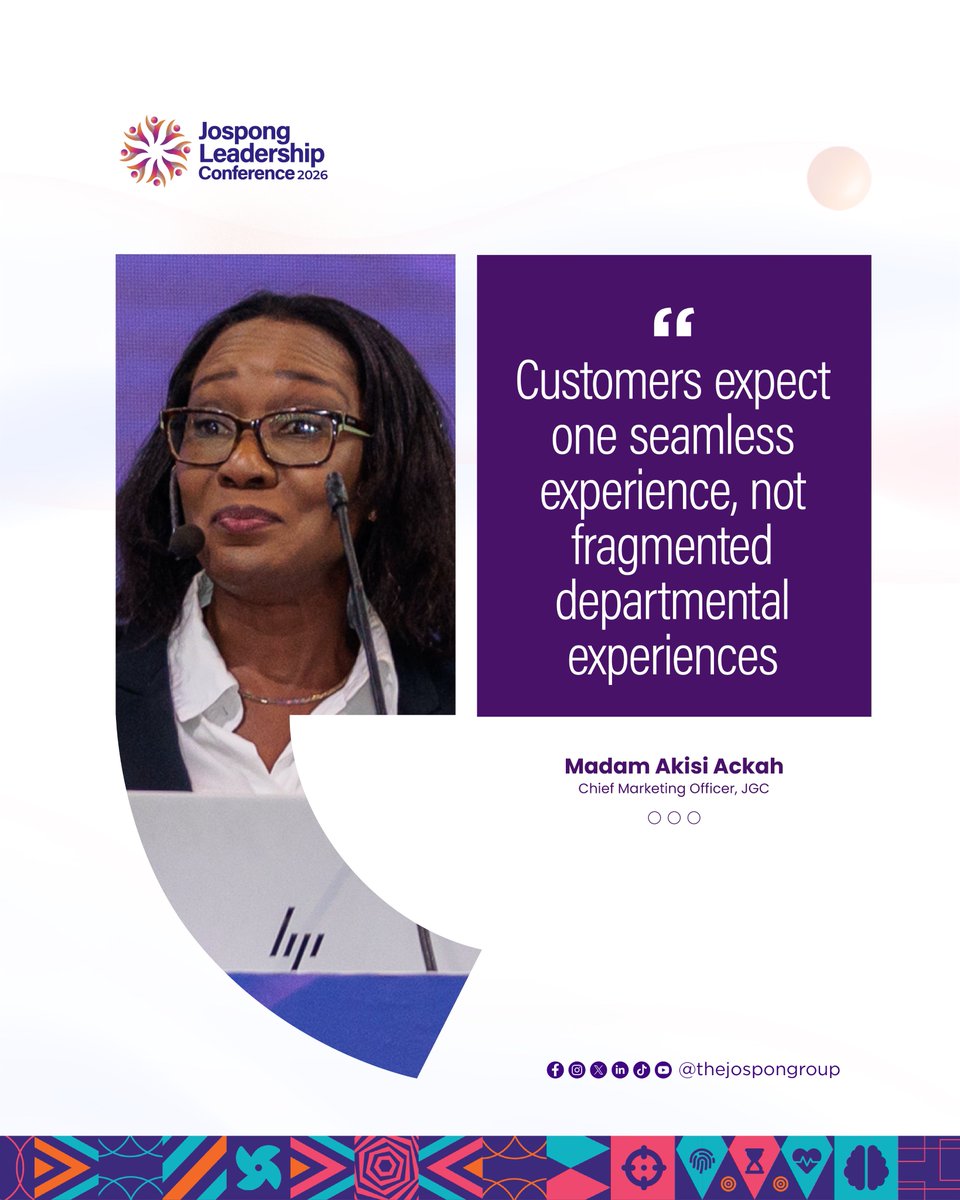 thejospongroup's tweet image. Jospong Leadership Conference 2026

Quotes from Madam Akisi Ackah

#JLC2026 #BuildingTomorrowsLeadersToday