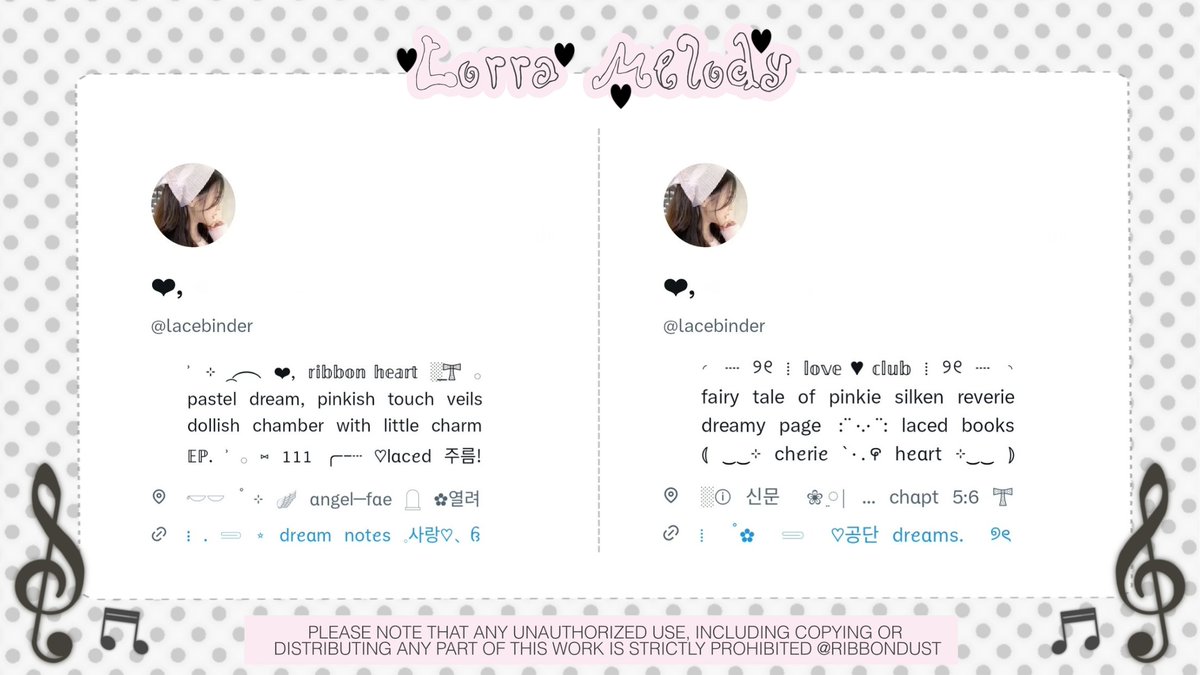 ribbondust's tweet image. ⠀
░͟𝄞 ֵ𓂂⠀⏐ ...  #zonauang ⠀❤︎
꒰⠀reposts⠀are⠀cherished!⠀꒱

⠀⠀𝚍𝚎𝚊𝚛, 𝚊𝚗𝚐𝚎𝚕𝚜! ᣞ🪽ʾ⠀𓂂⠀♪
⠀⠀20   profile  need  wordings   available
⠀⠀for  purchase  thru  dm  @  ribbondust
⠀⠀kindly  mention  after  dm,  ’mkay?⠀♡

♬♥︎  check details in ALT.
⠀