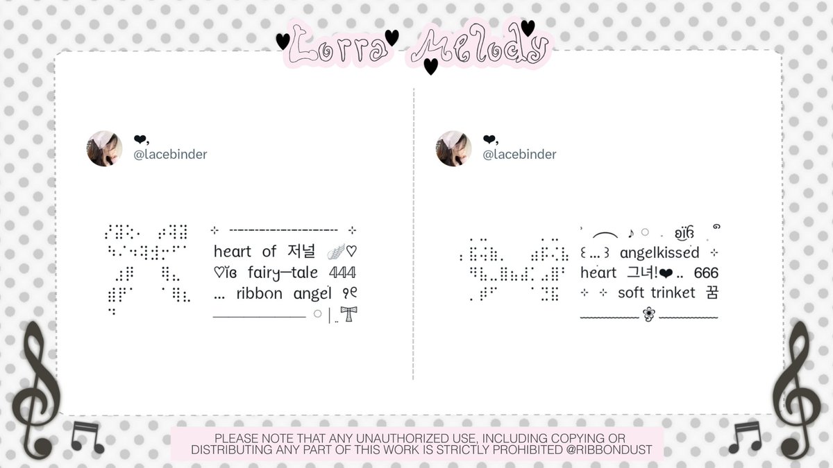 ribbondust's tweet image. ⠀
░͟𝄞 ֵ𓂂⠀⏐ ...  #zonauang ⠀❤︎
꒰⠀reposts⠀are⠀cherished!⠀꒱

⠀⠀𝚍𝚎𝚊𝚛, 𝚊𝚗𝚐𝚎𝚕𝚜! ᣞ🪽ʾ⠀𓂂⠀♪
⠀⠀20   profile  need  wordings   available
⠀⠀for  purchase  thru  dm  @  ribbondust
⠀⠀kindly  mention  after  dm,  ’mkay?⠀♡

♬♥︎  check details in ALT.
⠀