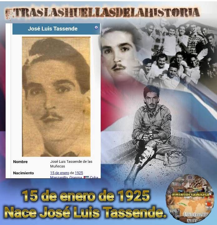 VidePvide's tweet photo. Tras las 👣 de la Historia 📝🇨🇺🗓
Comparte y Divulga la Historia
 Efemérides del 15 de enero.
👣Nace Jose Luis Tassende.
👣Nace Martín Luther King,Jr.
👣Manifestación por el ultraje del busto de Mella.
👣Día de la Ciencia Cubana. Felicidades 
#HistoriaAlDía #TitanesDeCorazón https://t.co/9PUTlDAWuI
