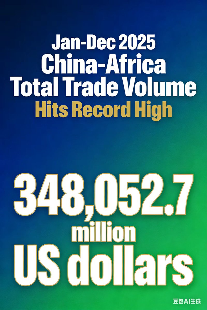 The total trade volume between China &amp; Africa reached a historic high of 348,052.7 million US dollars, reflecting our strong economic bonds which benefit people of both sides.