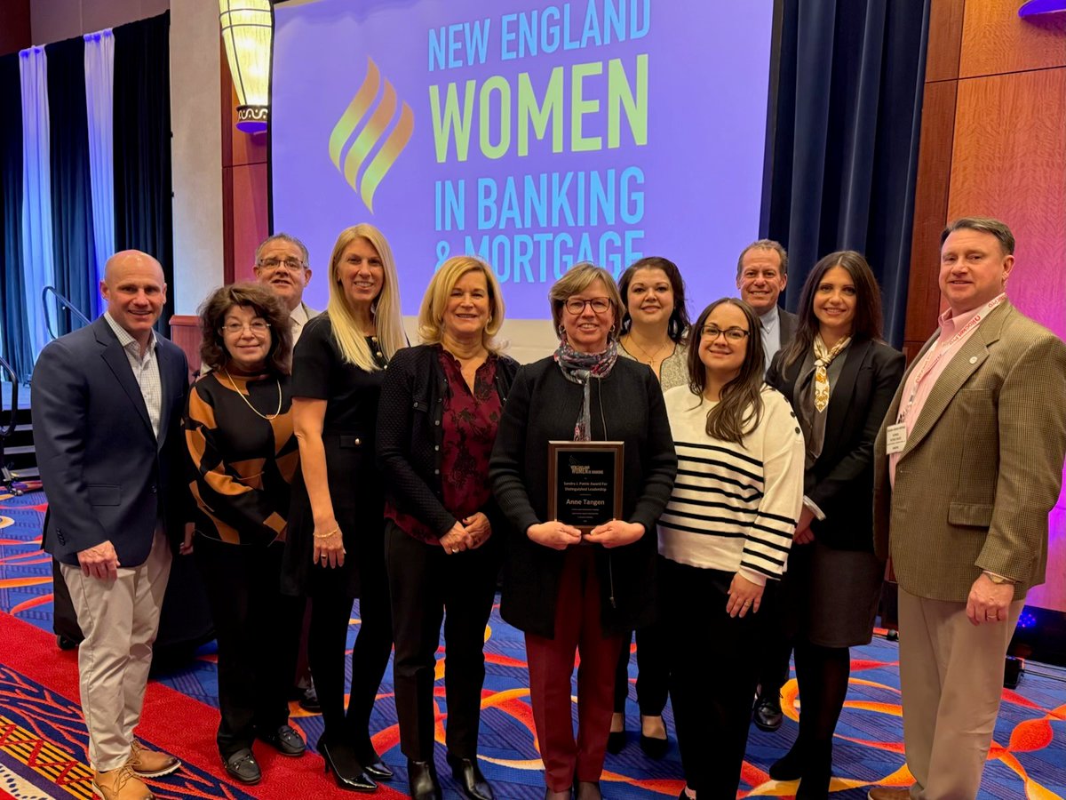 We’re proud to share that BankFive President &amp; CEO Anne Tangen has been honored with the Sandra J. Pattie Award at the New England Women in Banking Conference!  A well‑deserved recognition for her leadership and impact in New England’s banking community.
