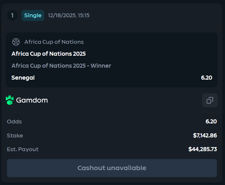 ret's tweet image. gamdom boosted my odds on this bet to 7x ($50k payout)

conflicted now - do i hedge or hodl? 🤔