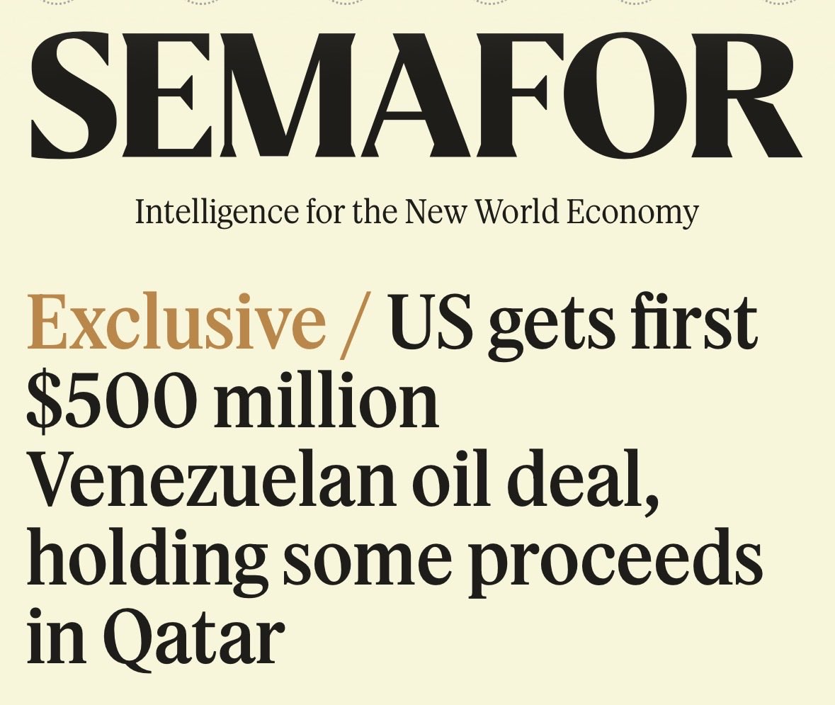 WTF?! Venezuelan oil money to be held in Qatar?! When did this tiny Hamas-funding Al-Jazeera-terrorist-news-network state become so important to the US? Since Trump, Jared &amp; Shitkoff made it so bc of $$$. This has to stop. We need a Qatar tracker NOT an AIPAC one