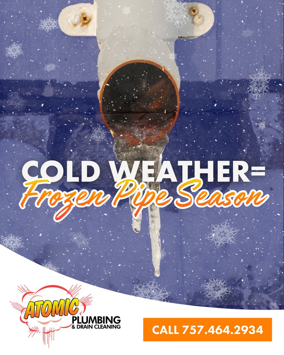 VB_Plumbing's tweet photo. Cold weather is here, which means frozen pipes can become a real issue. A little prevention now can save you from major damage later. Stay ahead of the freeze and keep your home protected ❄️🔧

Need help or have concerns? Call us at 757-464-2934. https://t.co/Em4b6QuZDy
