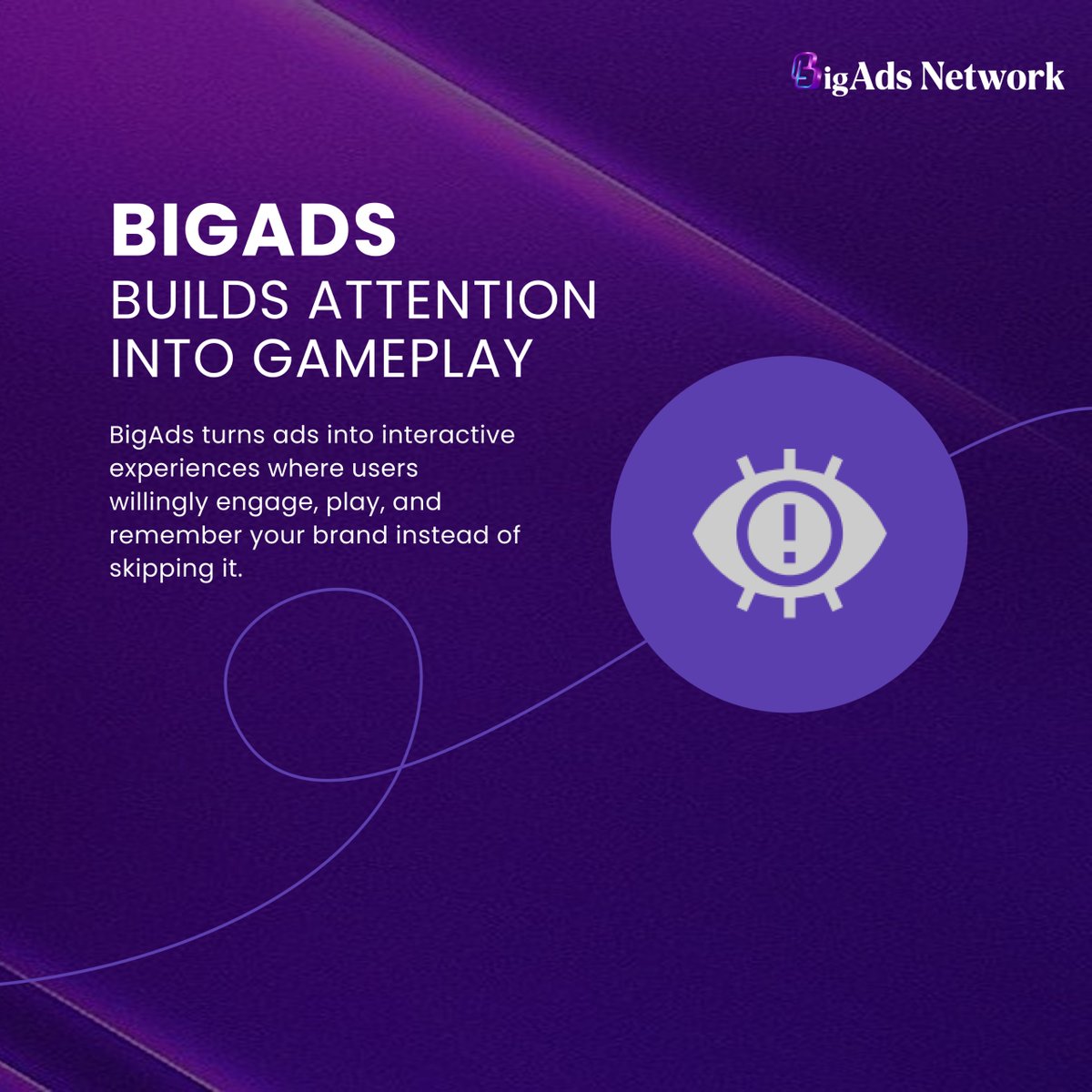 BigAds_Network's tweet photo. You didn’t own attention.
You borrowed it.
BigAds makes brands part of the play 🎮

#BigAdsNetwork #attention #impression #monetization #interactiveexperience #gameonblockchain #GamersCommunity #advertising https://t.co/dd3kICkDLM