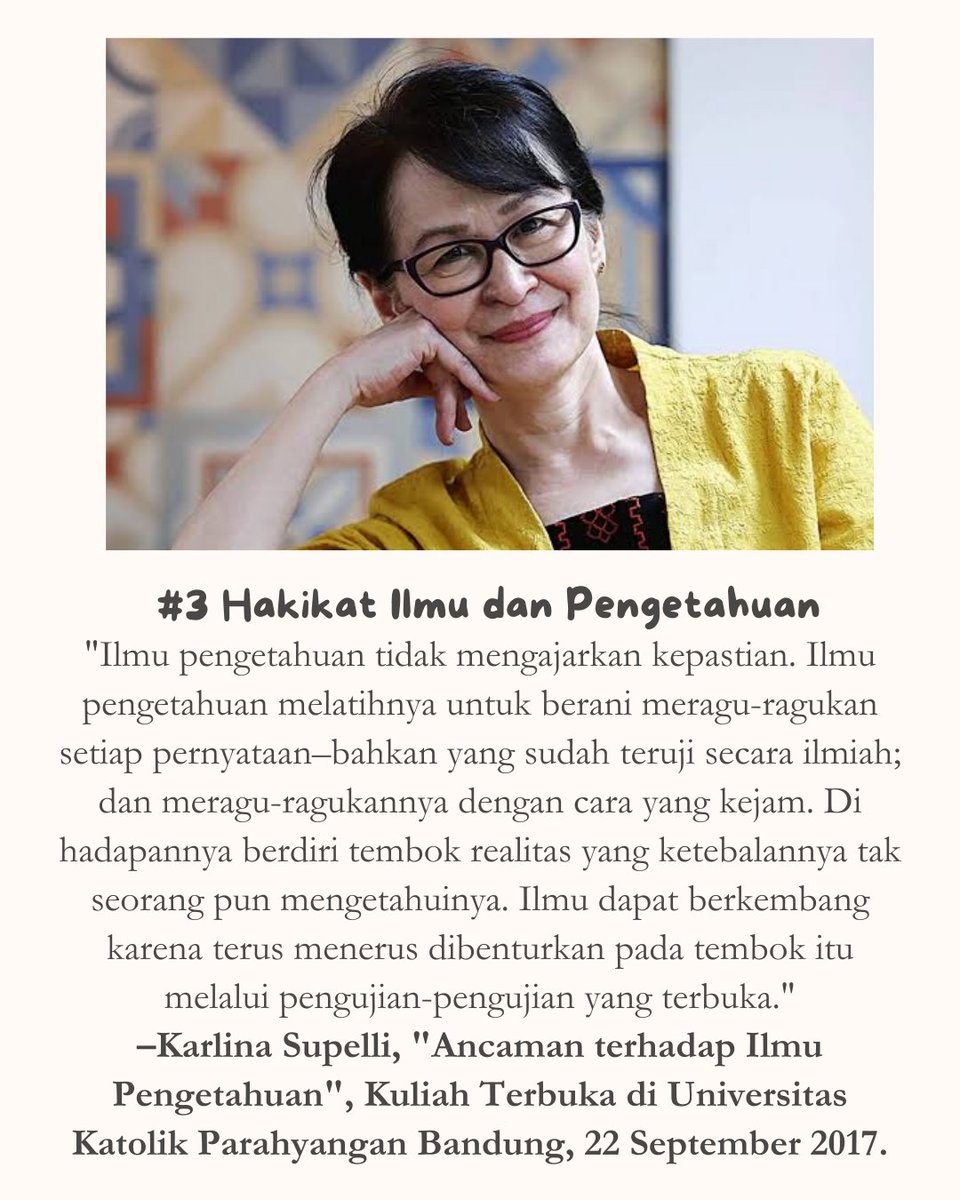 jokoprii's tweet photo. .
Pada tanggal 15 Januari 2026, Karlina Supelli masuk usia ke-68 tahun. 

Pada 2023 saya pernah membuat buku berisi kumpulan tulisan.

Buku itu dapat Anda unduh secara gratis.

https://t.co/Ug9a3czC1l https://t.co/7slBGXpP4h