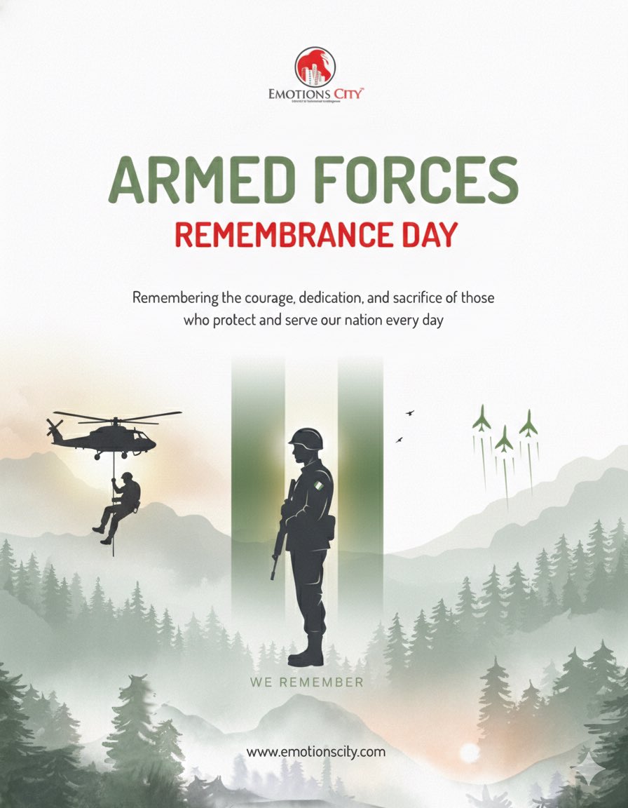 Honoring the courage, dedication, and sacrifice of those who protect and serve our nation every day. 🇳🇬 
.
.
.
#ArmedForcesRemembranceDay #RespectAndHonor