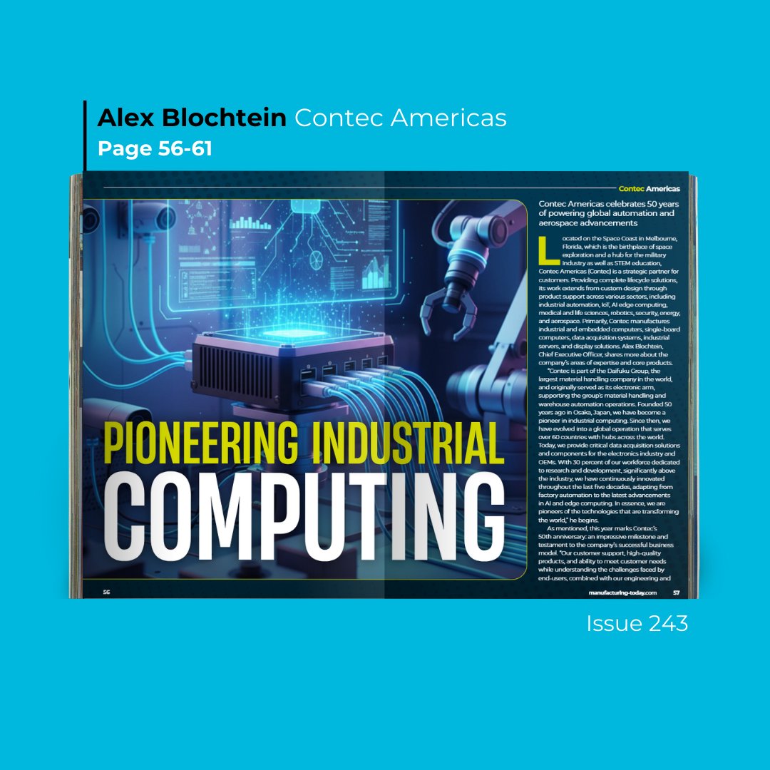 What keeps a tech company thriving for 50 years? 🙌

CEO Alex Blochtein of Contec Americas says it’s long-lifecycle support, in-house innovation, and never stopping.

ow.ly/Ynci50XVpLX