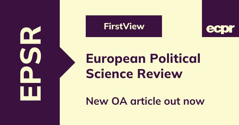 European Political Science Review tweet media