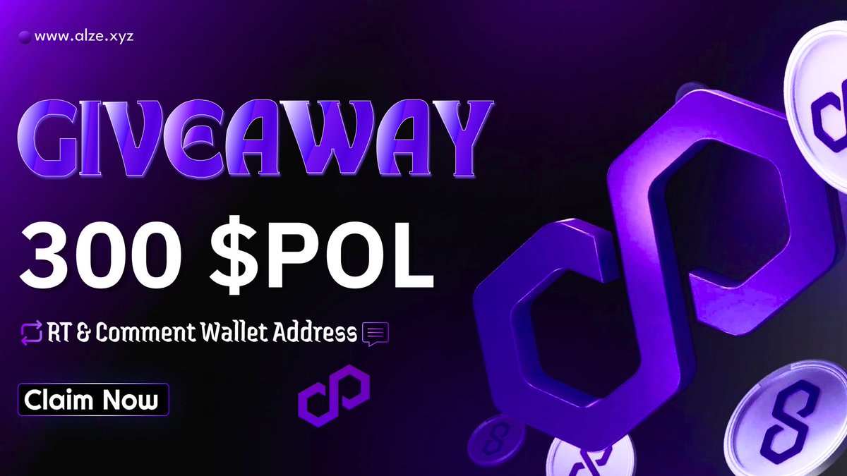 0xAlze's tweet image. ♾ 300 $POL Giveaway!🔥

➡️Follow @0xAlze
🔁RT &amp;amp; Comment Wallet Address⬇️

Ends in 36 hours!⏳