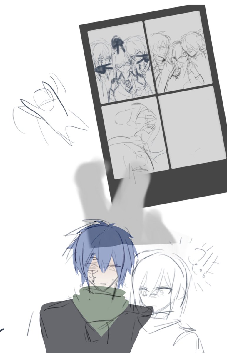 目前的我完不成这两张画………还是发一下吧
#FairyTail #jerza