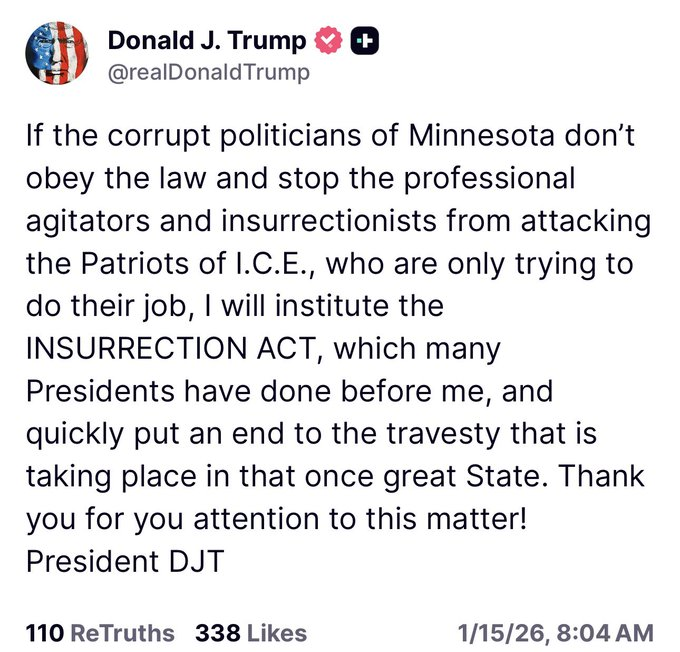 GuntherEagleman's tweet image. 🚨Invoke the Insurrection Act!