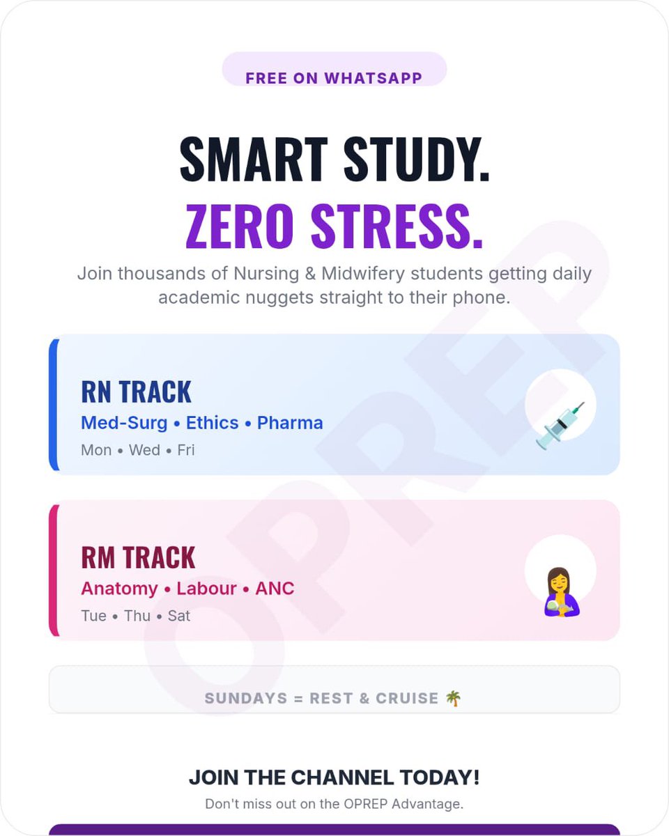 _OPrep's tweet image. THE WAIT IS OFFICIALLY OVER! IT STARTS TODAY! 

We know you are tired of carrying heavy textbooks that look like ancient scrolls and listening to boring lectures.

Join the hottest nursing classroom in Nigeria! whatsapp.com/channel/0029Vb…