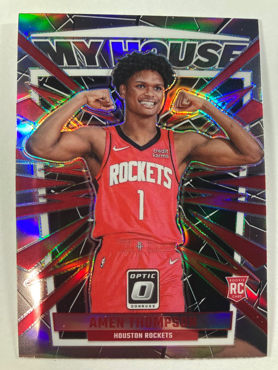1218Sports's tweet image. 🎁Appreciation Day Giveaway🎁

Winner Announced Monday

🔥Amen Thompson Donruss Optic My House Silver Holo Rookie Card

To enter
1. Follow
2. Retweet
3. Like