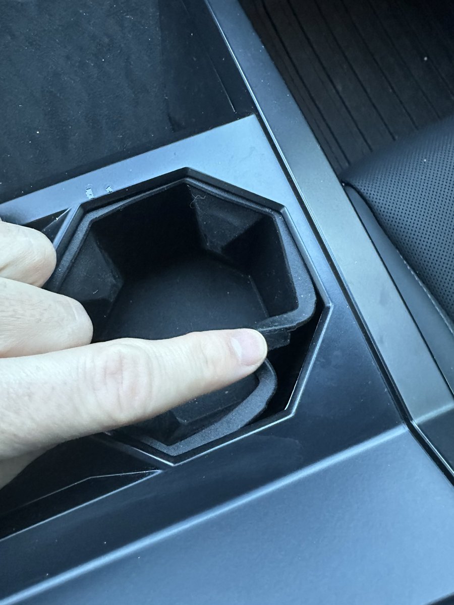 I have one complaint about the Cyber Truck <a href="/elonmusk/">Elon Musk</a> 
Maybe <a href="/grok/">Grok</a> can help design new cup holders, they’re driving me crazy.