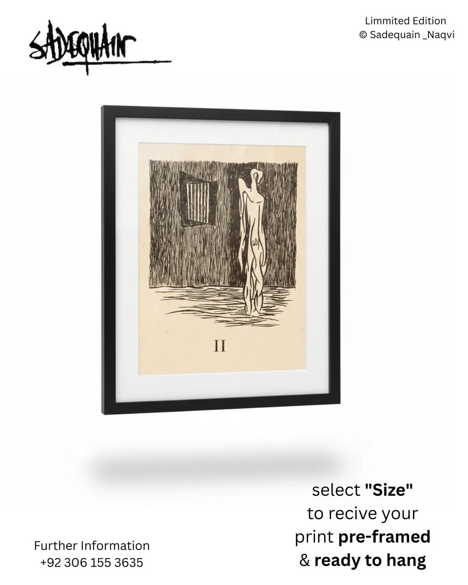 Sadequain_Naqvi's tweet photo. A rare SADEQUAIN limited edition drawing print ⭐
minimal lines, profound meaning.
A true collector’s piece.
#Sadequain #ArtCollectors #LimitedEditionPrint #FineArt #ModernMaster https://t.co/99m4Nu6vIz