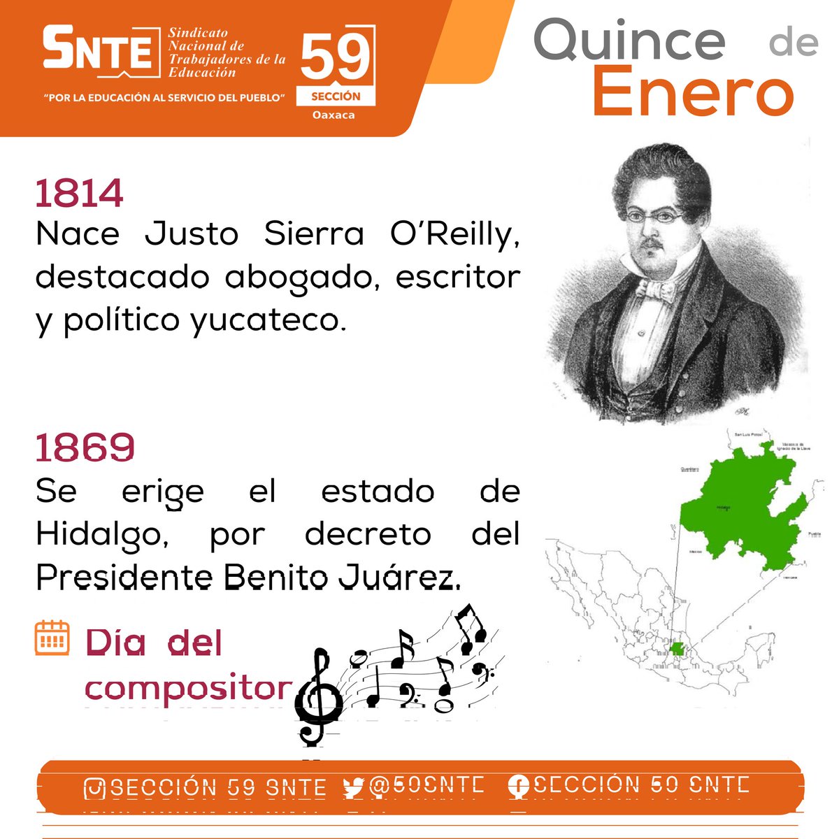 Buen día ✨🎶

Donde las palabras fallan, la música habla:  Hans Christian Andersen.

#SNTE59 #SNTE #Orgullosamente59 #Sección59
