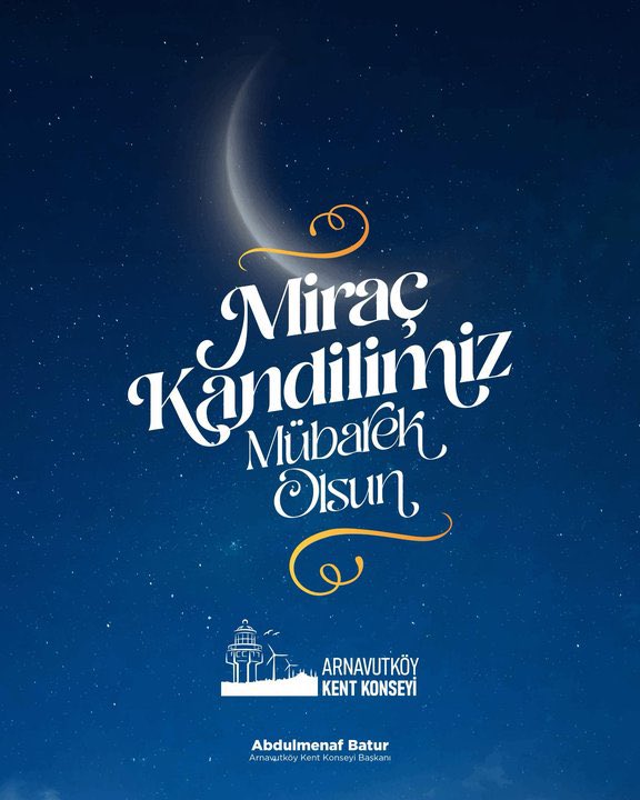 Peygamber Efendimiz Hz. Muhammed’in (s.a.v.) ilahî huzura yükseldiği bu mübarek Miraç gecesinin; gönüllerimize huzur, hanelerimize bereket, ülkemize ve tüm İslam âlemine birlik, dirlik ve kardeşlik getirmesini Yüce Rabbimizden niyaz ediyorum.

Bu kutlu gecede dualarımızın; başta