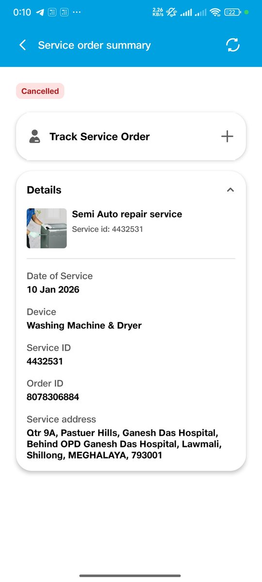 its_RogerSangma's tweet photo. @RelianceDigital Registered Phone number - 7308679242, Location - Shillong, Meghalaya . I'm tired I try everyday to get someone to come and fix my washing machine but this happens . And to make matters worse I was asked to cancel my booking by a sales representative from Reliance digital https://t.co/1W3YNJUlgH